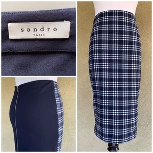 🔥5/$20🔥 “Sanro” Navy & White Plaid Skirt Body Contouring